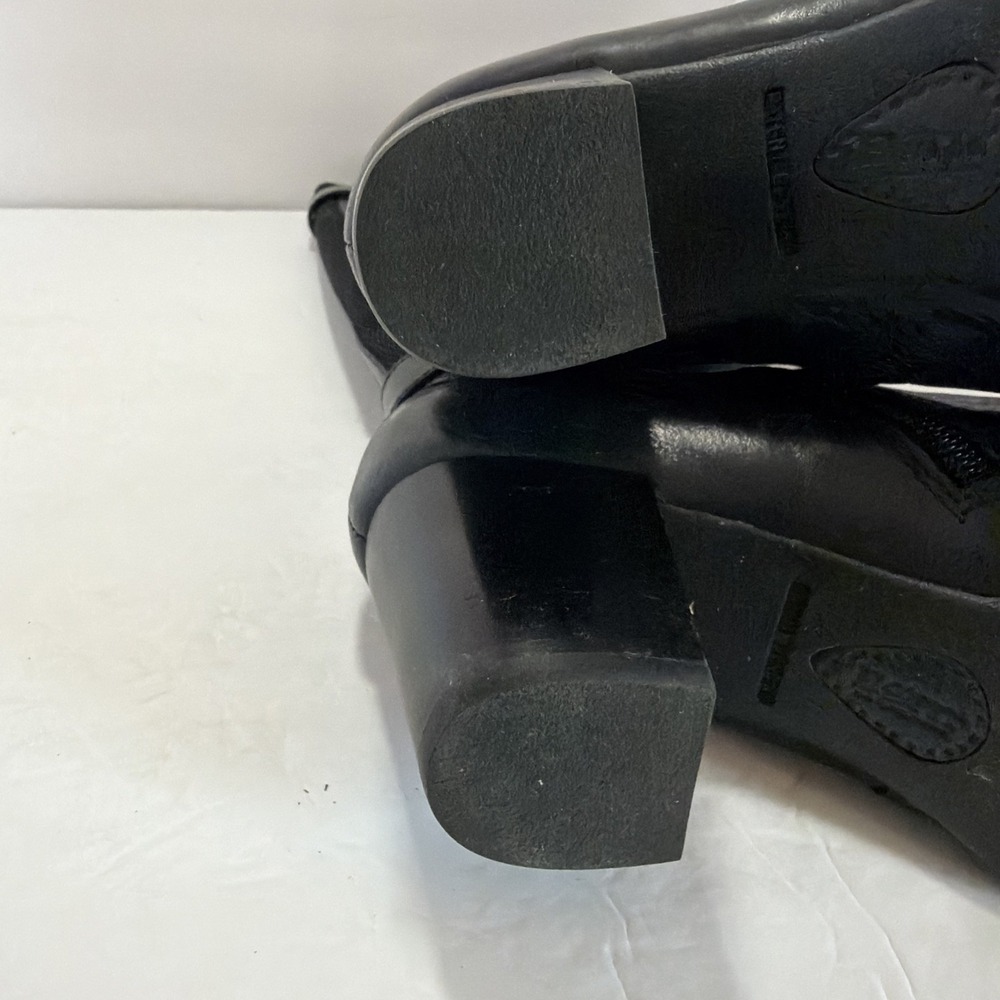 BORN size 8 1/2 or 40  black leather tall knee high calf buckle boots  8.5 - Picture 8 of 11